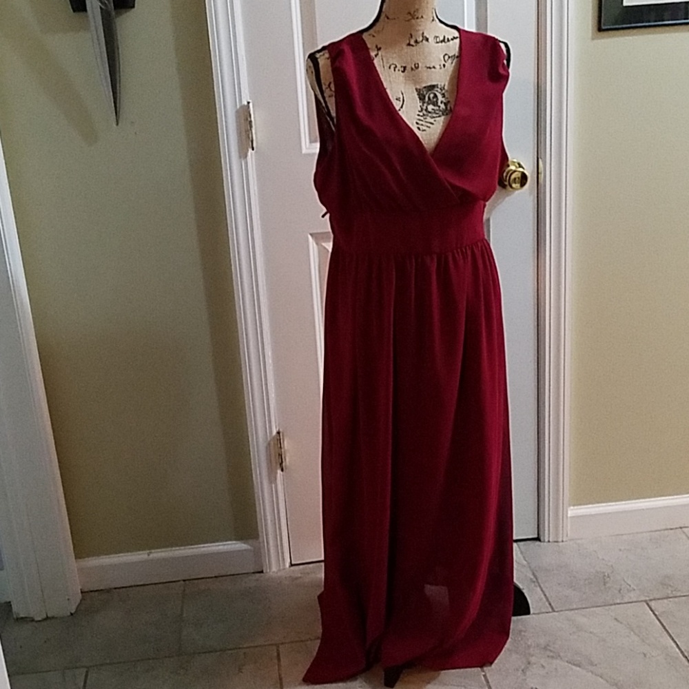 Raspberry Empire Waist Dress  NWOT one sz
